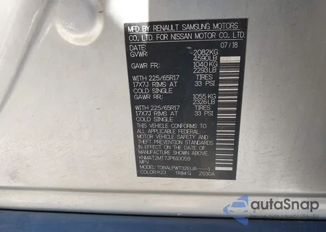 2018 Nissan Rogue S z USA, uszkodzony, nr VIN KNMAT2MT7JP610059